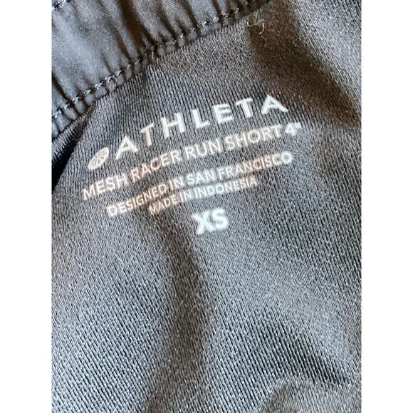 Athleta Women's Activewear Athletic Logo Mesh Racer Run Shorts 4 Black Size XS - Picture 7 of 12